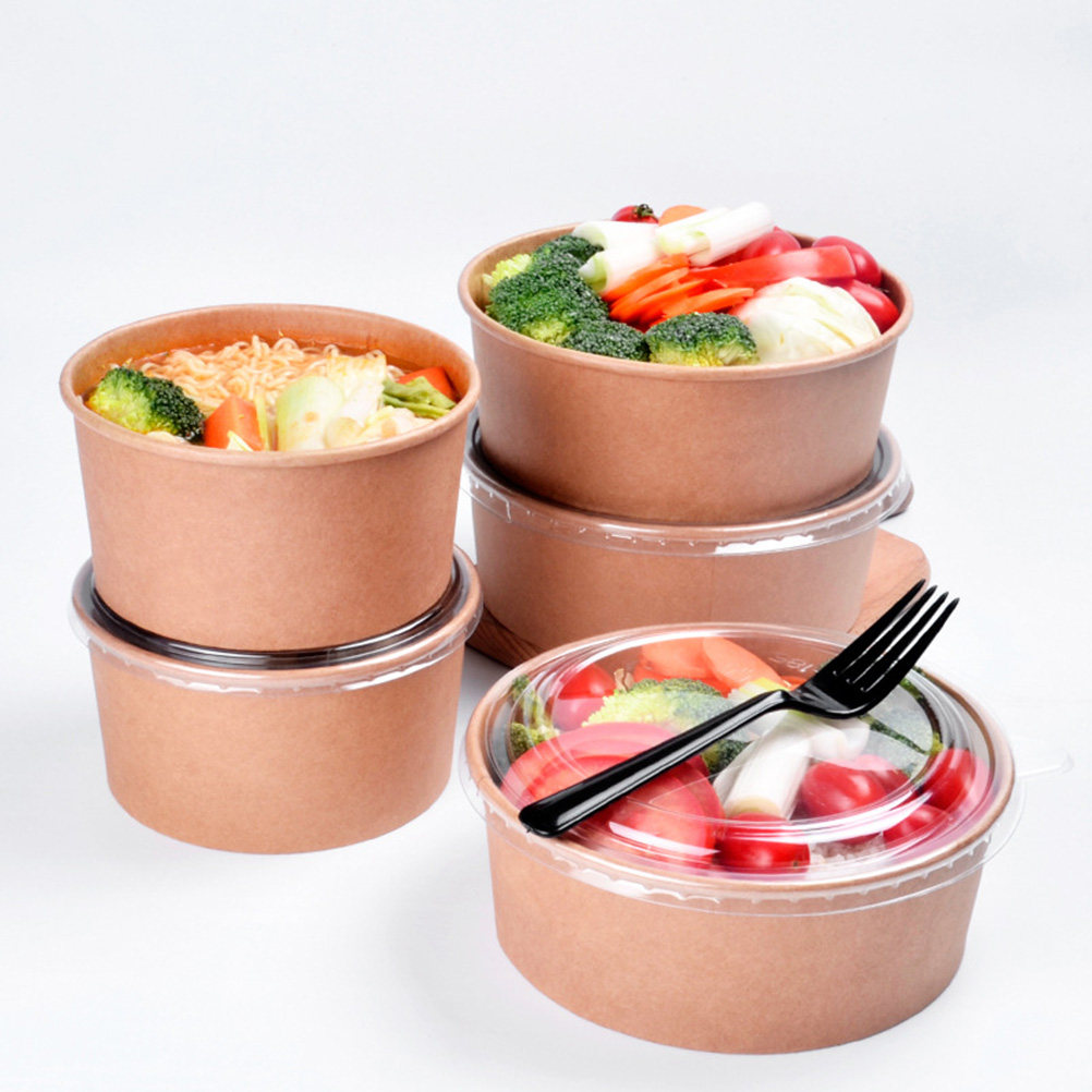 Meal Prep Food - 20개 크라프트 종이 그릇, 새지 않는